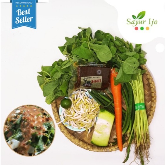 

Paket Lengkap Siap Masak Fresh Pecel Sayur + Bumbu Sambel Kacang Sinti Instant Siap Saji