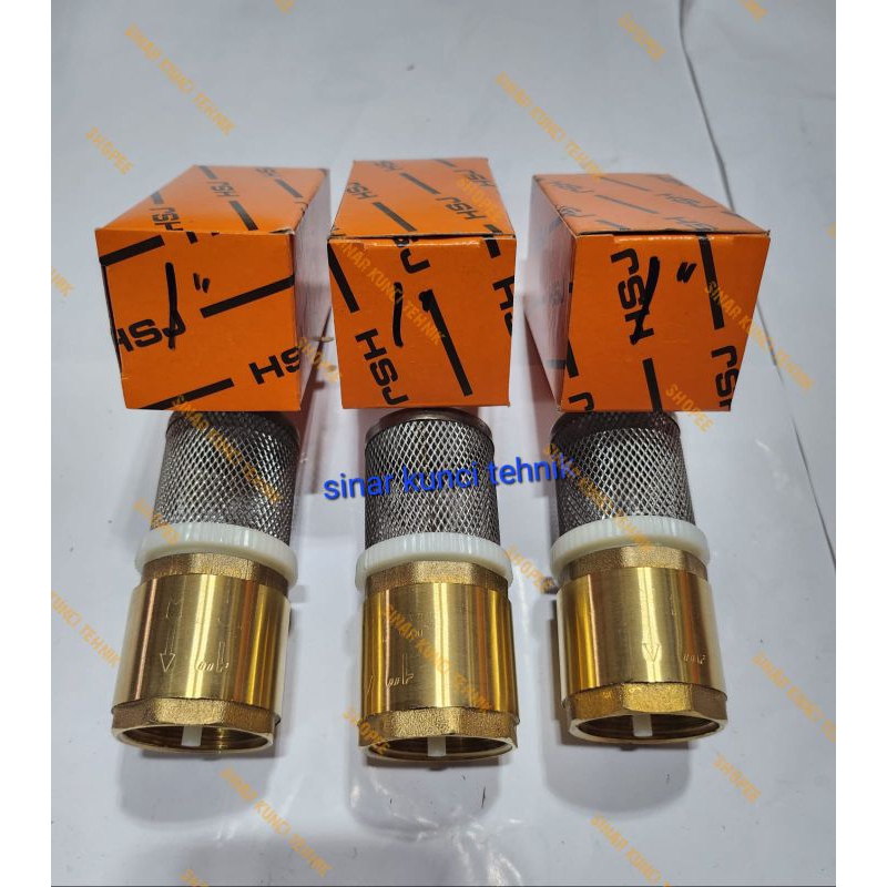 HSJ Foot Klep 1" inch Kuningan / Footklep Tusen ' Tusen Klep Kuningan