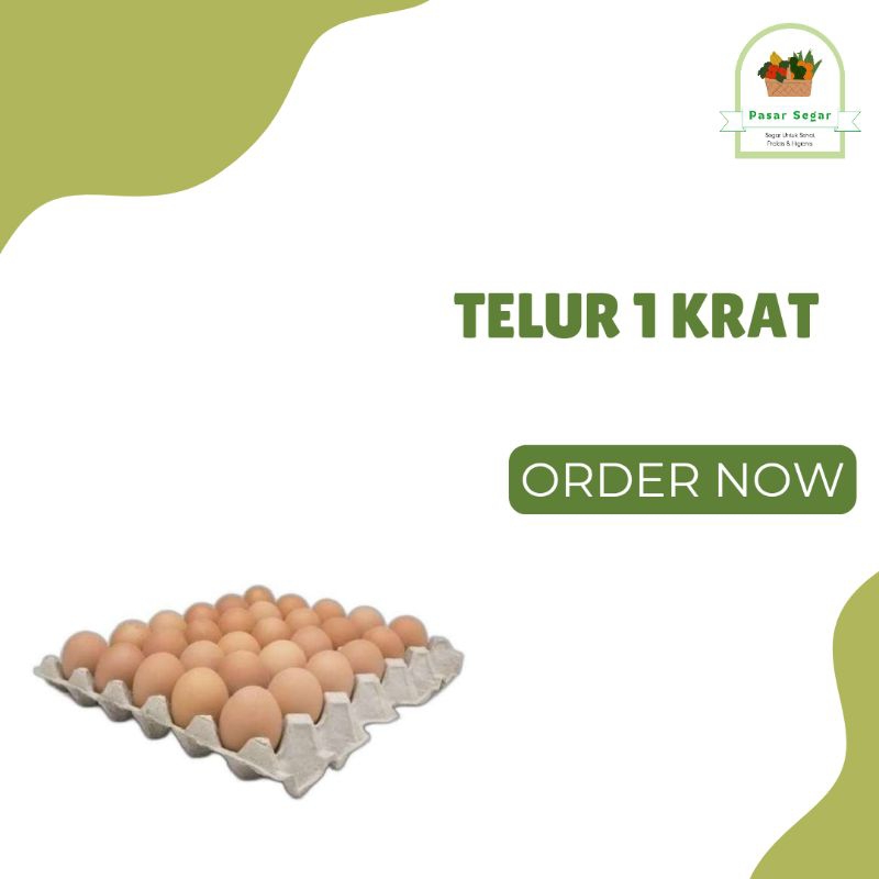 

Telur Ayam 1 Krat isi 30 Butir