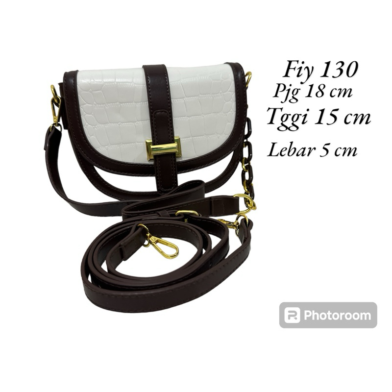 Tas Import Wanita/putih hitamslempang