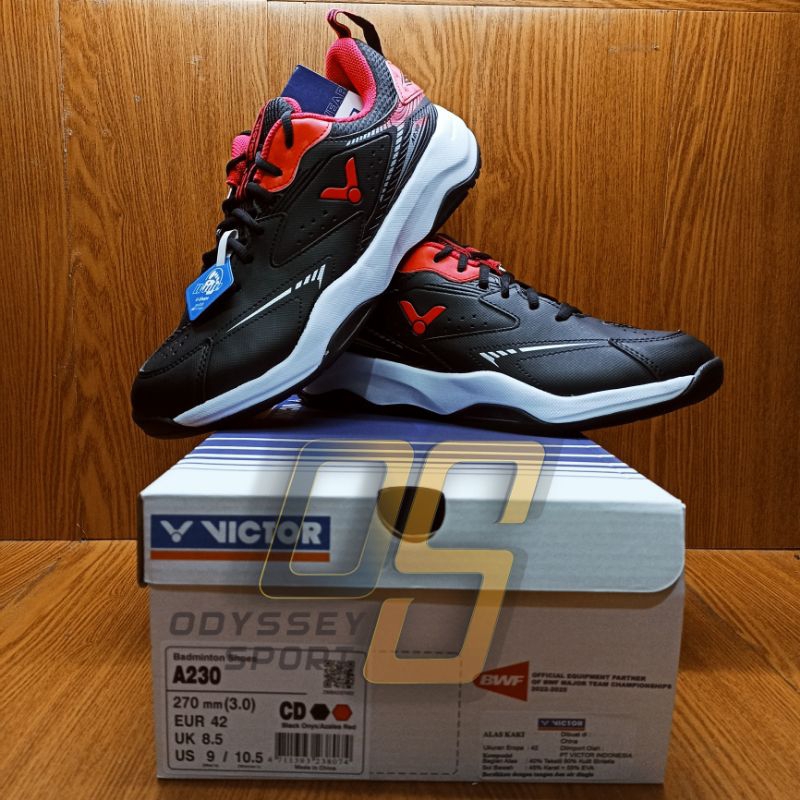 Sepatu Badminton Victor A230 (Black/Azalea) 100% ORIGINAL