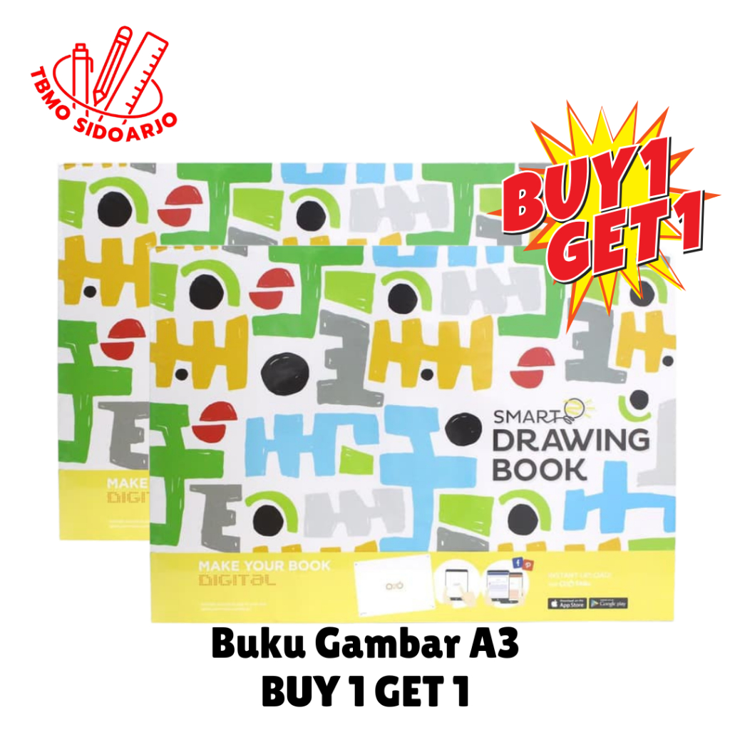 

TBMO Buy 1 Get 1 Buku Gambar O2O A3 20 Lembar 150gsm Smart Drawing Book