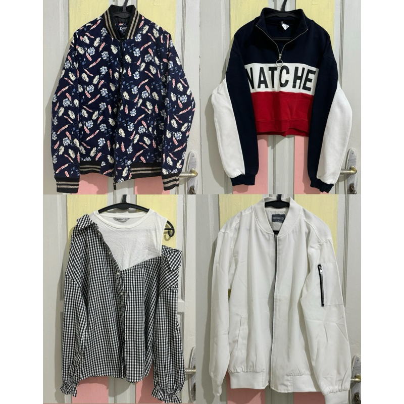 PRELOVED JAKET / BOMBER / CROP TOP - erigo / roughneck / h&m hnm / stradivarius