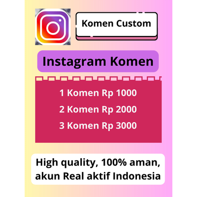 KOMEN BONUS LIKE INSTAGRAM REAL INDO AKTIF 100% (PAKET LENGKAP)