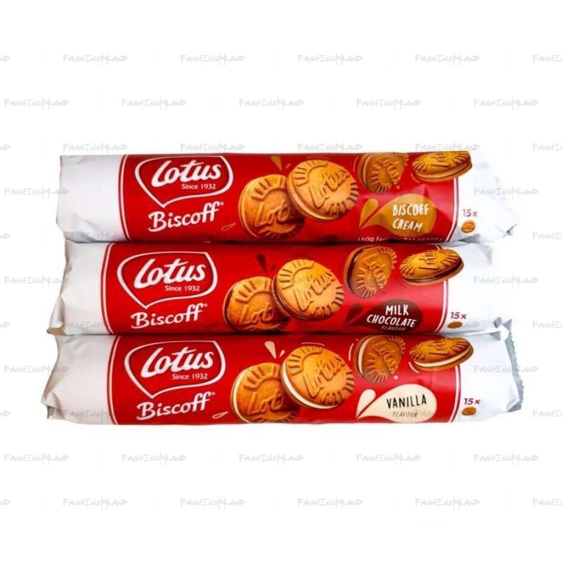 

[FxD] Biskuit Lotus Biscoff Biscuit | Lotus Biscoff Cookies | Lotus Biscoff Sandwich Milk Chocolate Flavour Cokelat Susu | Biscoff Cream Flavour Krim Biscoff | Vanilla Flavour 150gr 150 gram