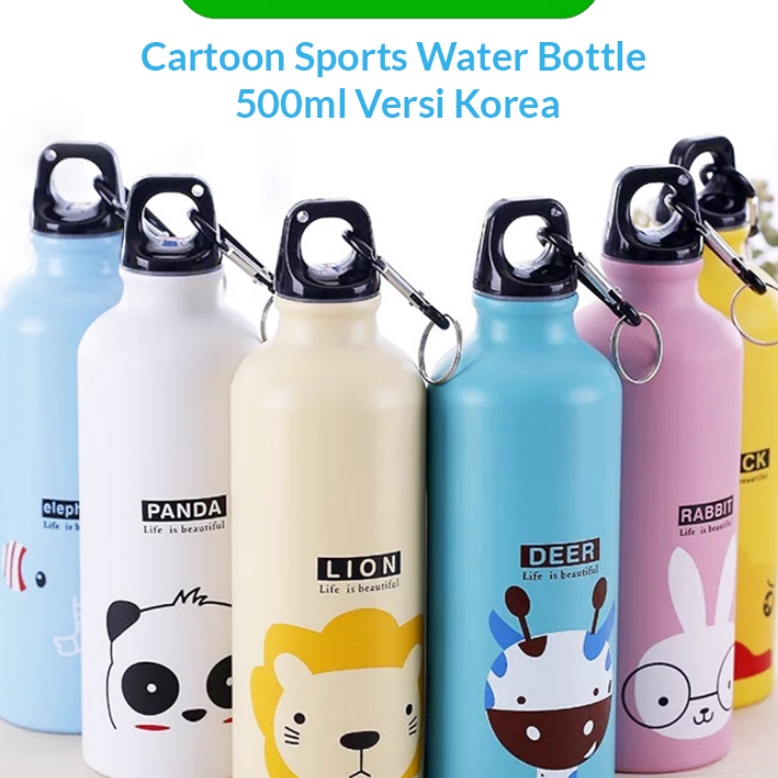 KI3 Mehaa BOTOL MINUM KOREA KARTUN 5 ML TEMPAT BOTOL AIR MINUM ANAK KARAKTER HEWAN LUCU