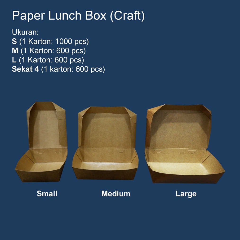 

Terlaris Paper Lunch Box Craft S Kotak Makan Kertas Ukuran S