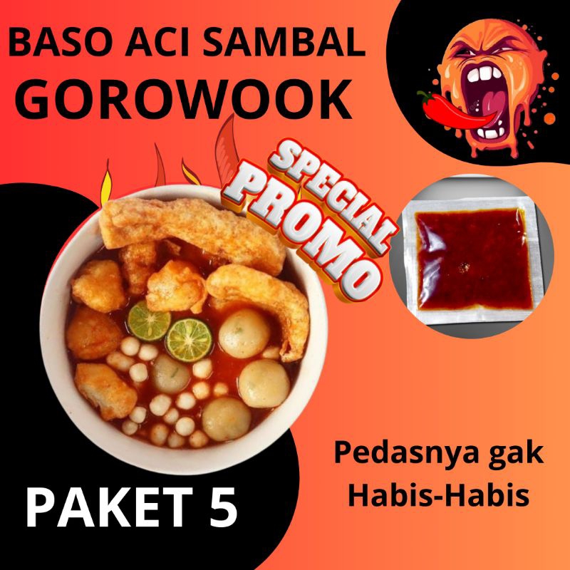 

Baso aci sambal khas garut paket 5 murah enak pedas gurih tulang rangu ayam suwir promo diskon gratis ongkir