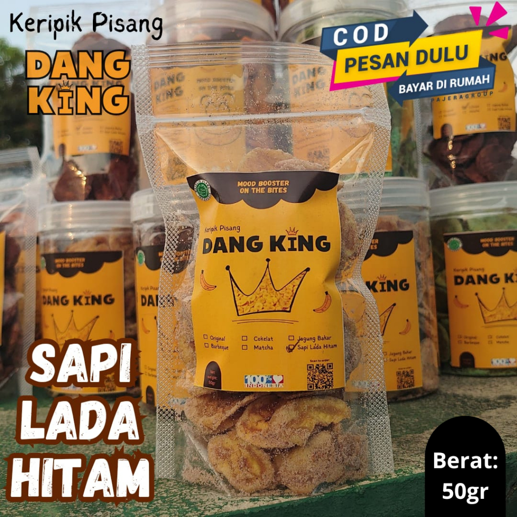 

Keripik Pisang 50g DANG KING SAPI LADA HITAM Keripik Rasa Cemilan Santai