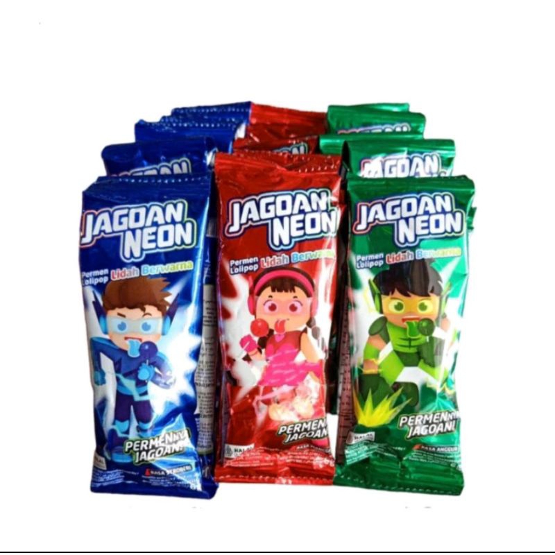 

Permen Jagoan Neon lollypop serenceng isi 12 pc