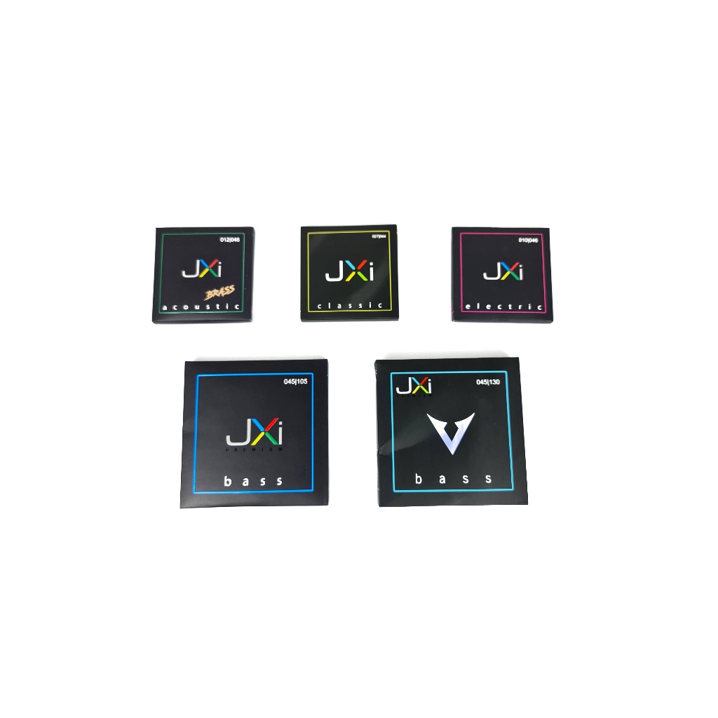 Senar Gitar atau Bass Akustik / Elektrik / Classic Merk JXI Original Ukuran 0,10 0,12 Normal Tension
