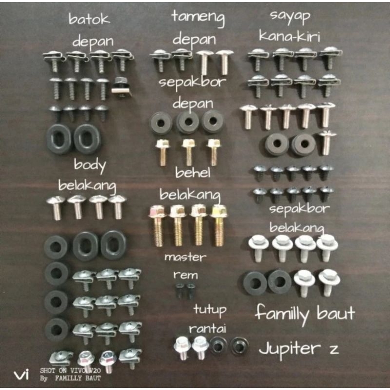 BAUT LENGKAP BODY MOTOR / BAUT FULL SET BODY JUPITER Z BURHAN