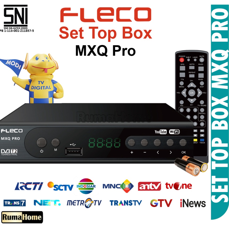 Paling Dicari Set Top Box TV Digital SNI STB Fleco MXQ PRO Full HD 18p STB TV Box  Receiver TV