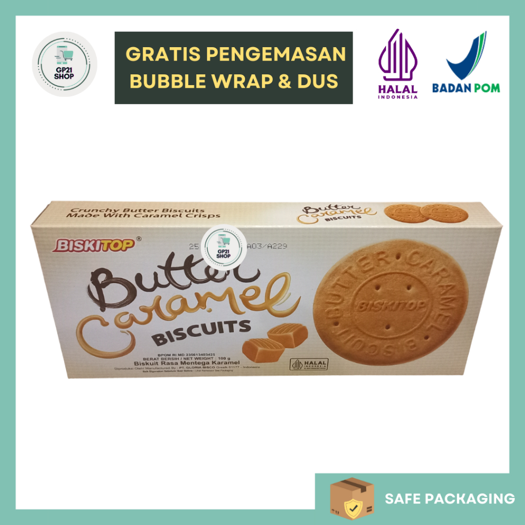 

Biskitop Butter Caramel Box 100gr - Biskuit Karamel Snack Cemilan Hampers Parcel Murah Enak