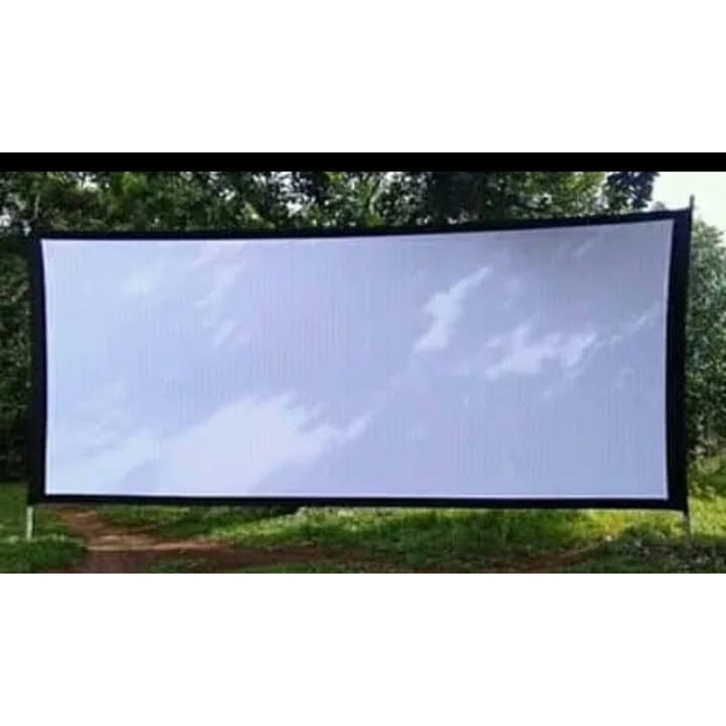 NEW  screen proyektor/layar proyektor 3x4 tanpa sambungan