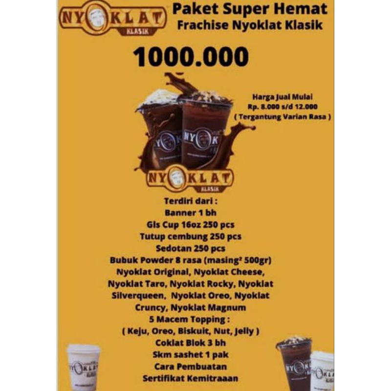 

Paket Pemula Nyoklat Classic