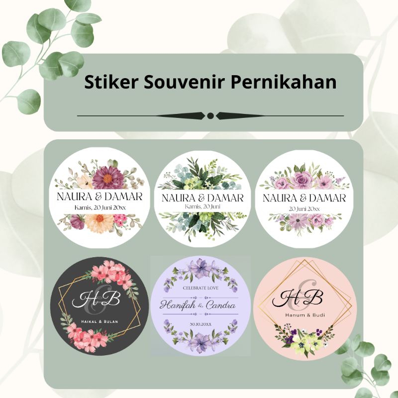 

Sticker Souvernir Wedding/Stiker Souvenir Pernikahan