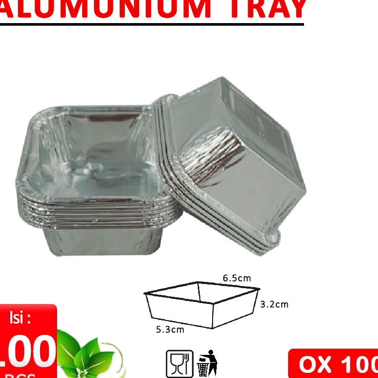 Premium ALUMUNIUM FOIL CUP OX 1  ALUMUNIUM FOIL TRAY  KOTAK ALUMUNIUM ISI 1  OX 1  LID  Alumunium fo