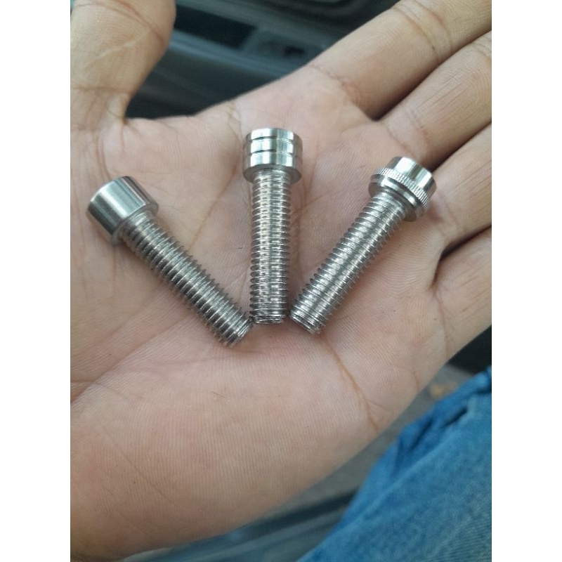 baut m6 stainless bubut panjang 1,5-7cm baut 10 stainlis bubut
