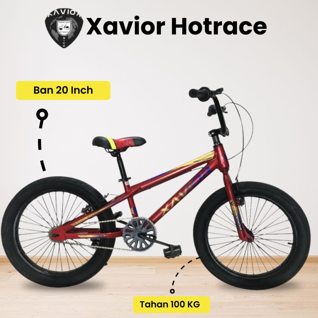 Sepeda BMX 20 inch Xavior HOTRACE 3.0 Ban Besar