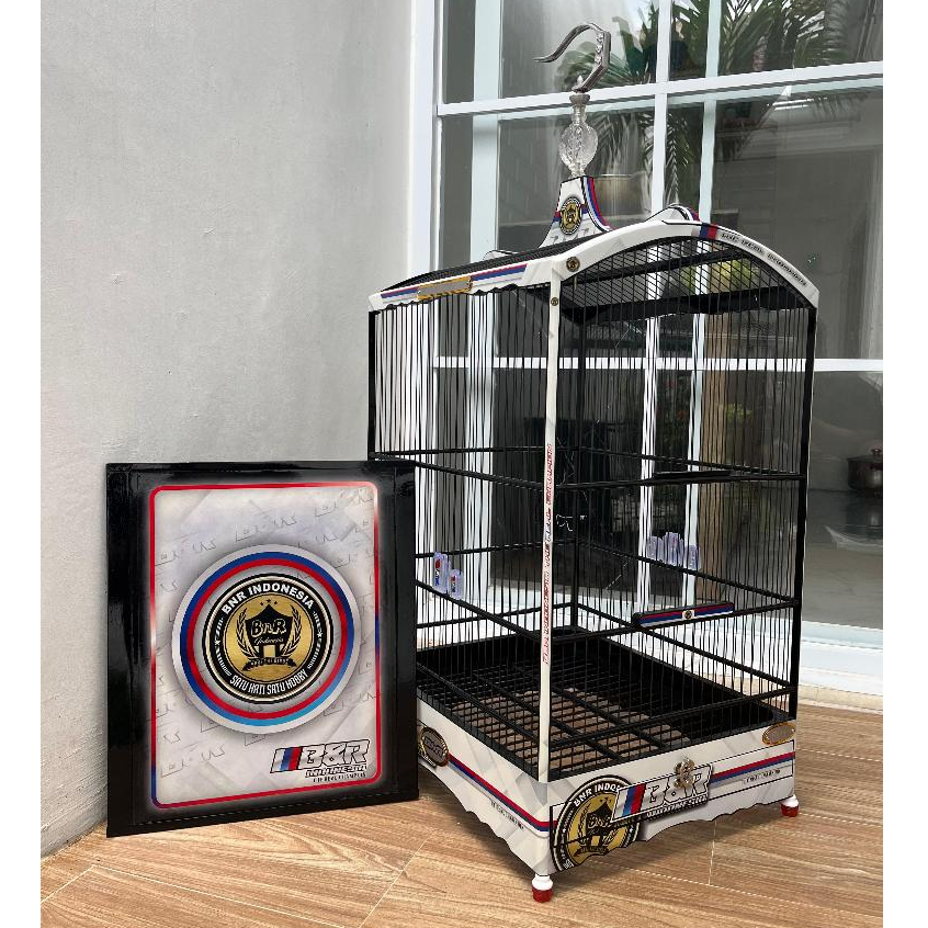 SANGKAR KOTAK BNR NEW NO.1/2 MOTIF WHITE CHAMPION GOLD JERUJI FIBER 1.3mm