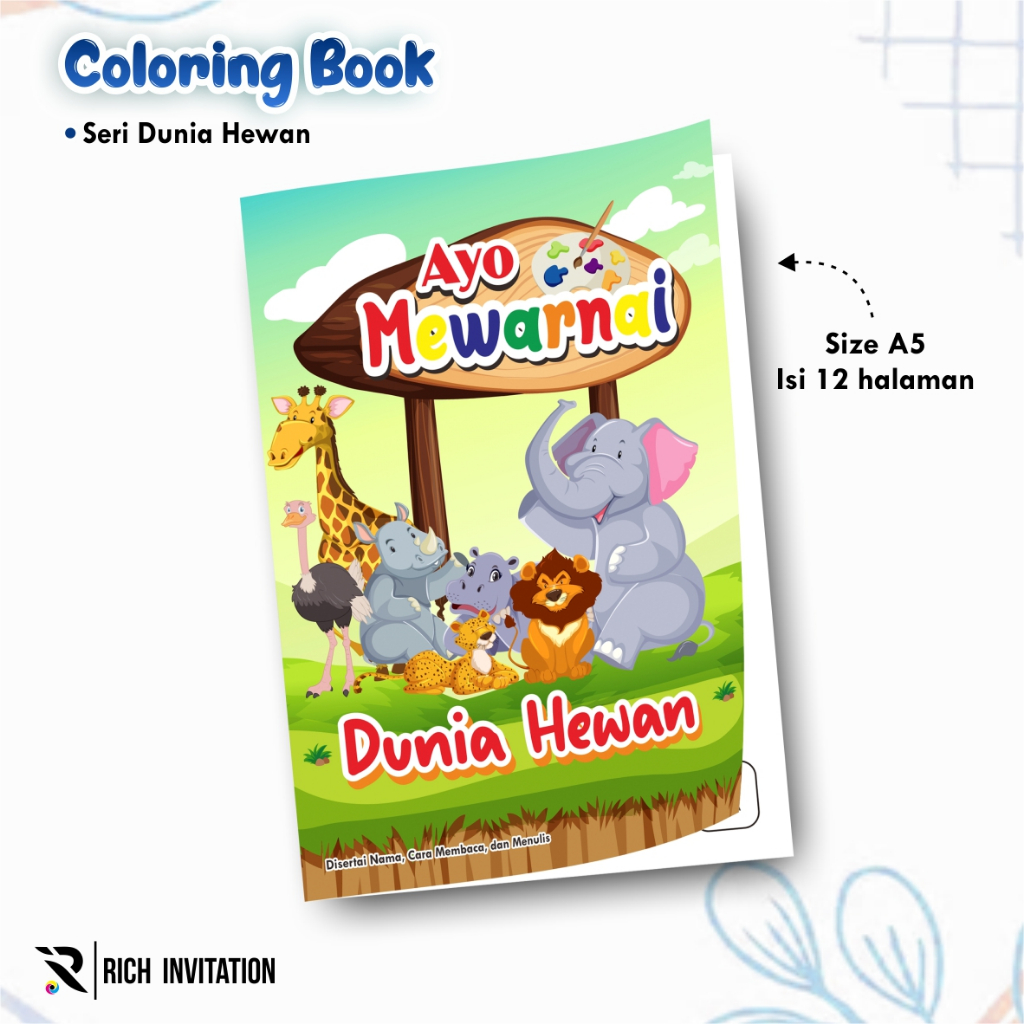 

BUKU ANAK - BUKU MEWARNAI DUNIA HEWAN - BUKU EDUKASI ANAK PAUD TK