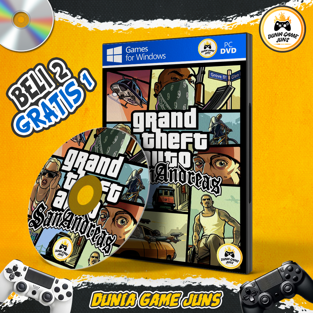 GTA San Andreas | Grand Theft Auto San Andreas | CD/DVD | PC/Komputer & Laptop