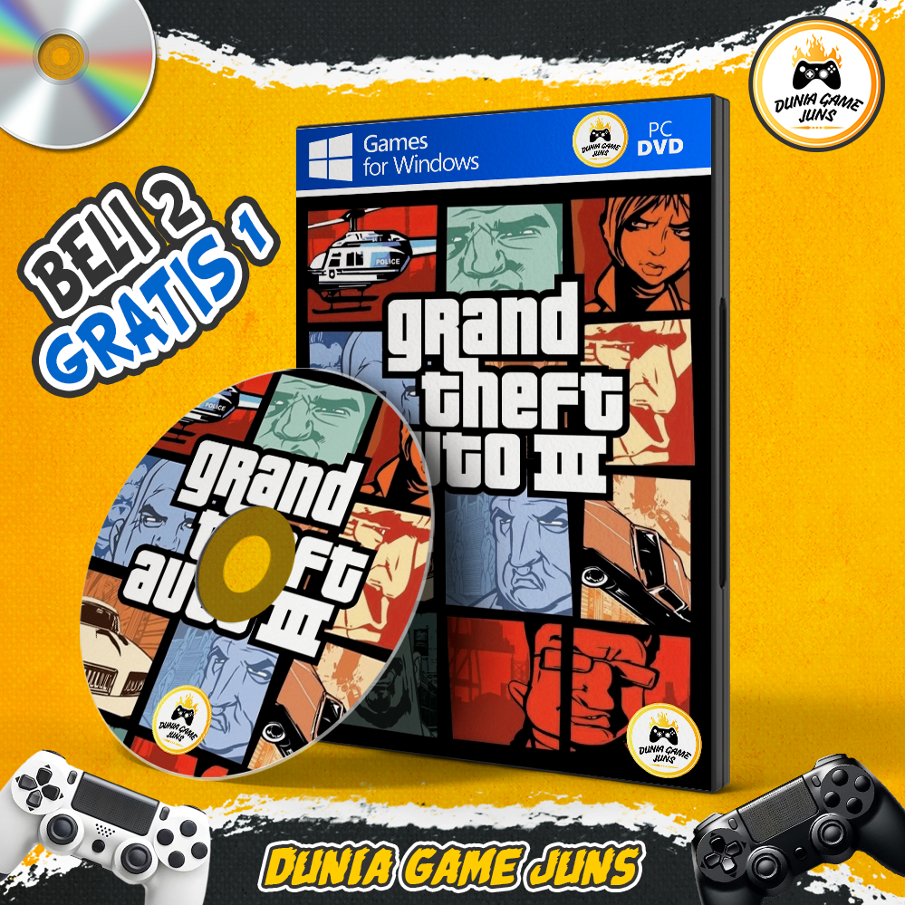 GTA 3 | Grand Theft Auto 3 | GTA III | Grand Theft Auto III | CD/DVD | PC/Komputer & Laptop