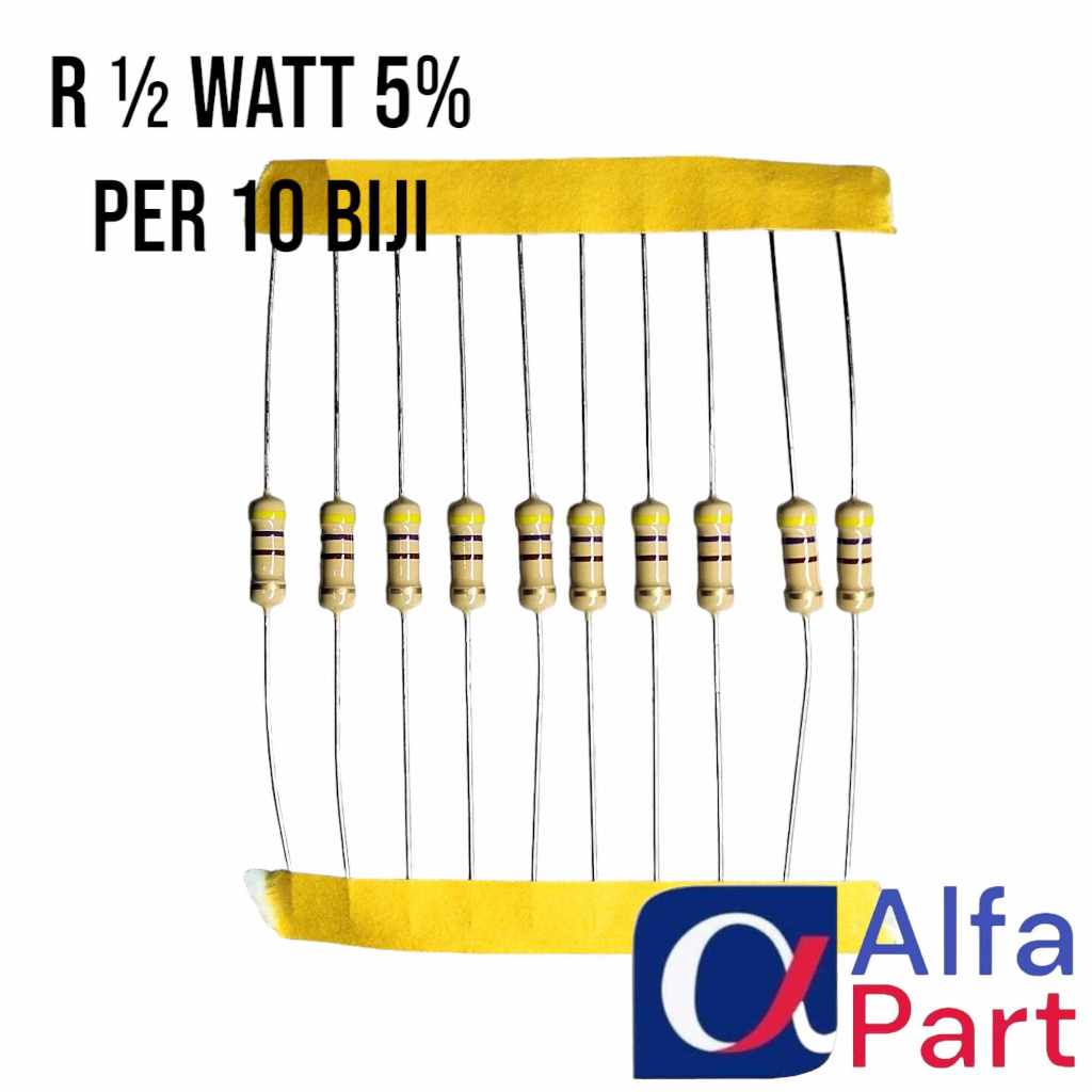 RESISTOR CARBON SETENGAH WATT 5% 1 OHM-1K PER 10 PCS