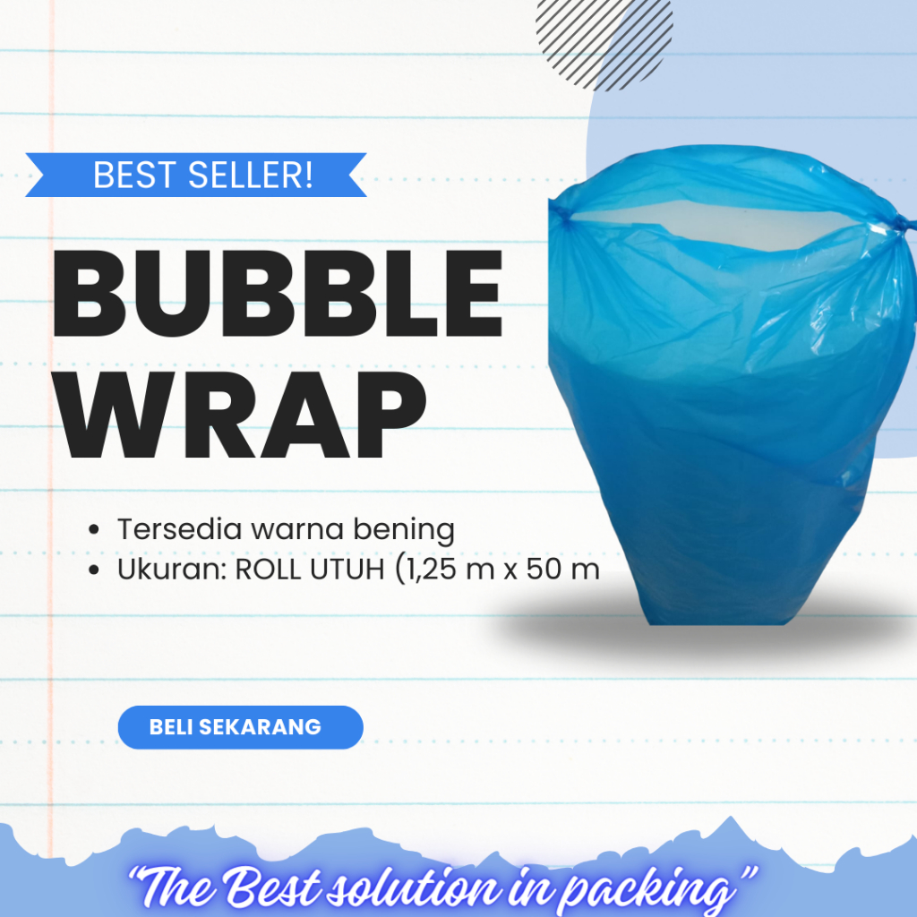 

Bubble Wrap Bening ROLL UTUH 1,25 meter x 50 meter/ Bisa COD Sidoarjo & Surabaya