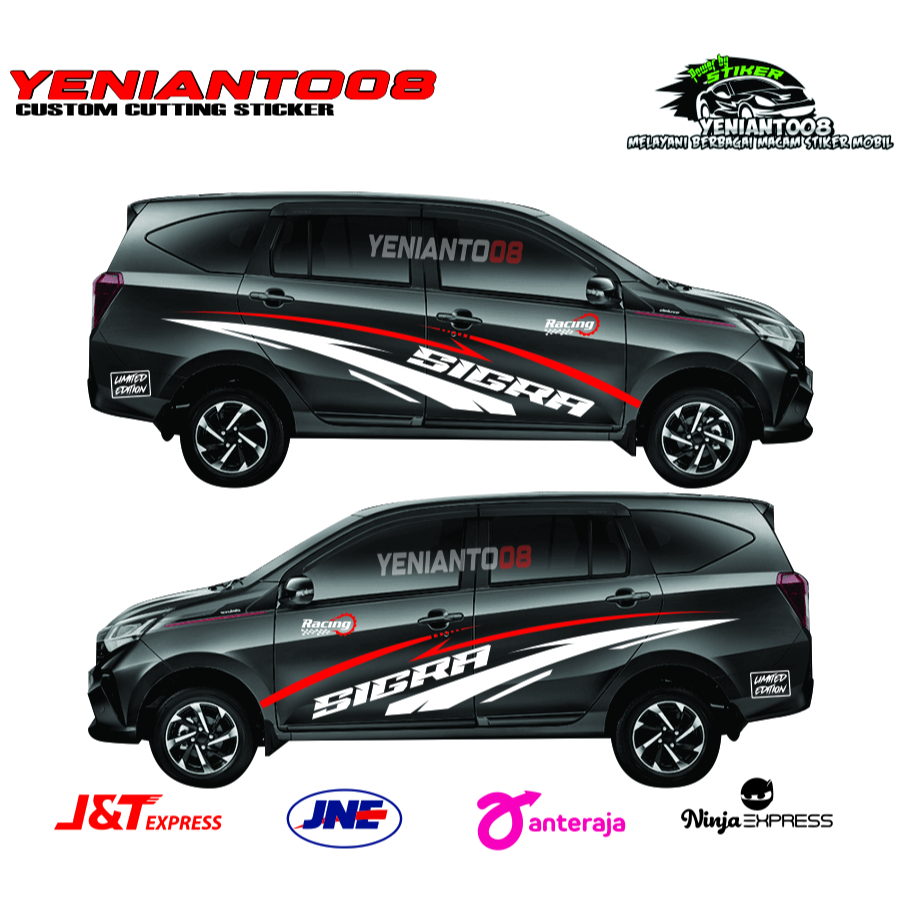 Stiker mobil sigra cuttig stiker variasi bodi sigra stiker striping mobil sigra calya avanza xenia