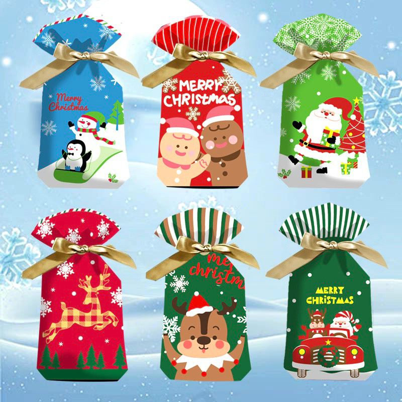 

Christmas Goodie Bag Cookies Plastik Serut Natal Lucu Plastik Permen Plastik Coklat (PER 10 PCS)