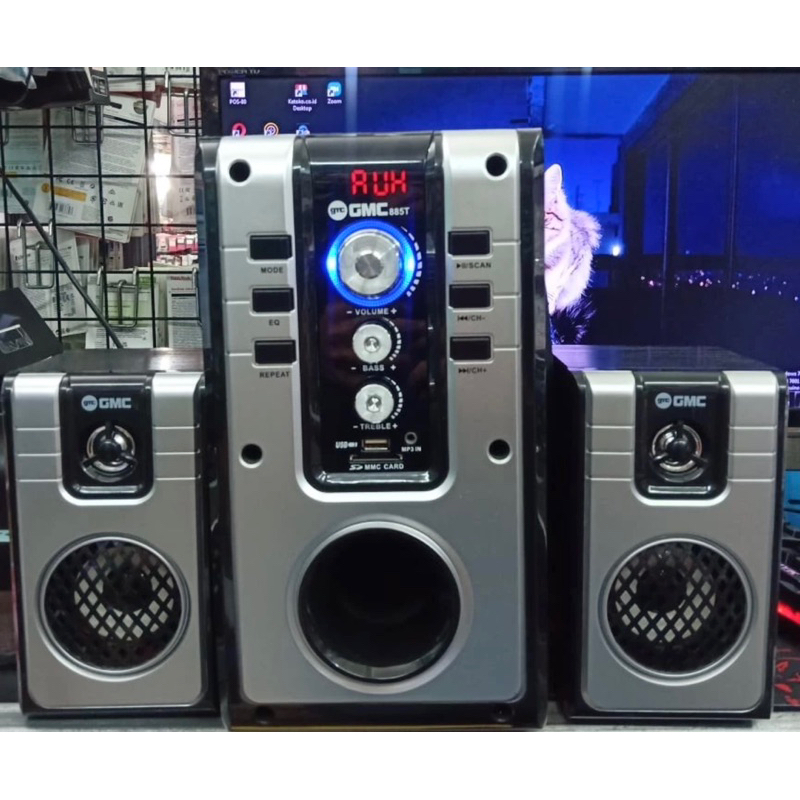 Speaker aktif sub woofer GMC-885 T. Bluetooth, USB, ada remote