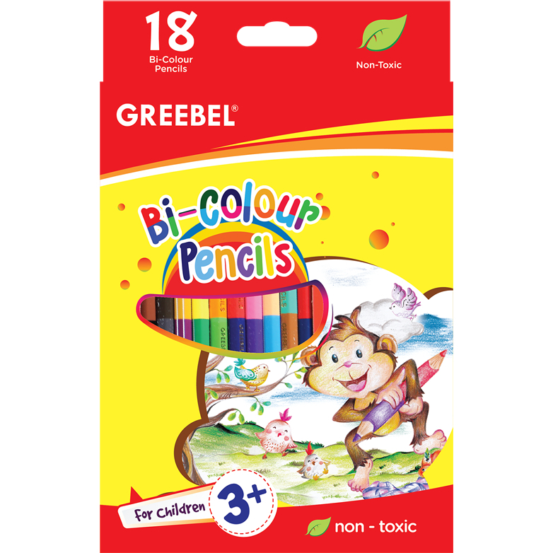 

Pensil Warna 18 Colors 7218 GREEBEL / Bi Colour Pencils / Colour Pencils / Pensil untuk Mewarnai