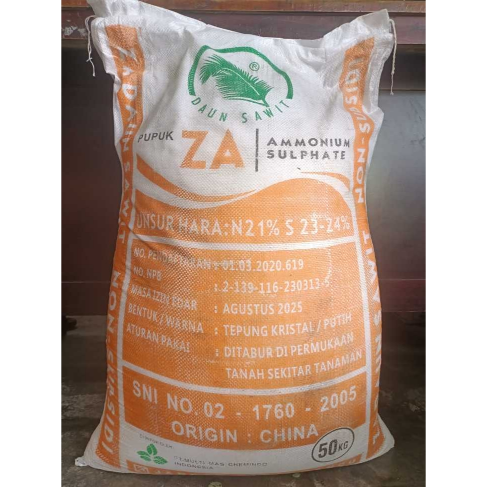 Pupuk ZA Cap Daun Sawit 50Kg Ammonium Sulphate