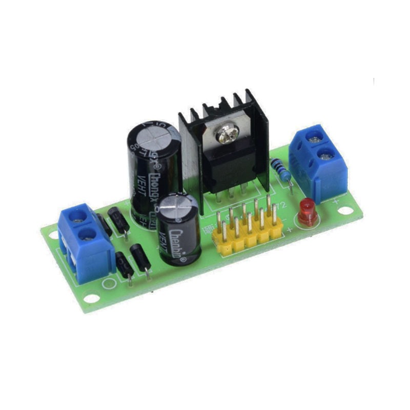 EELIC MDL-LM7805 Modul L7805/LM7805 Catu Daya Step Down Power Supply Stabilitas 5V Regulator Teganga
