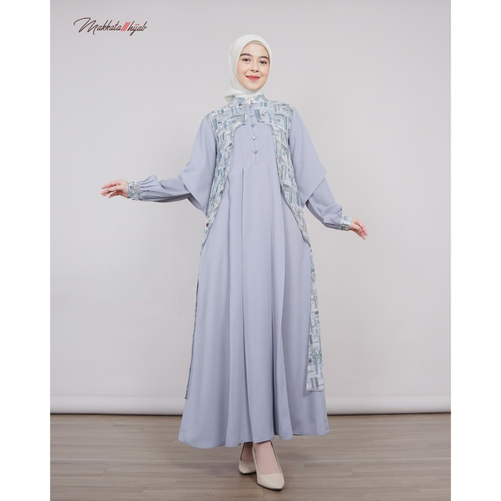Shalwa Dress Gamis Wanita Premium Elegan Kekinian Korea Korean Style Terbaru 2024 Kondangan Hijab Fa