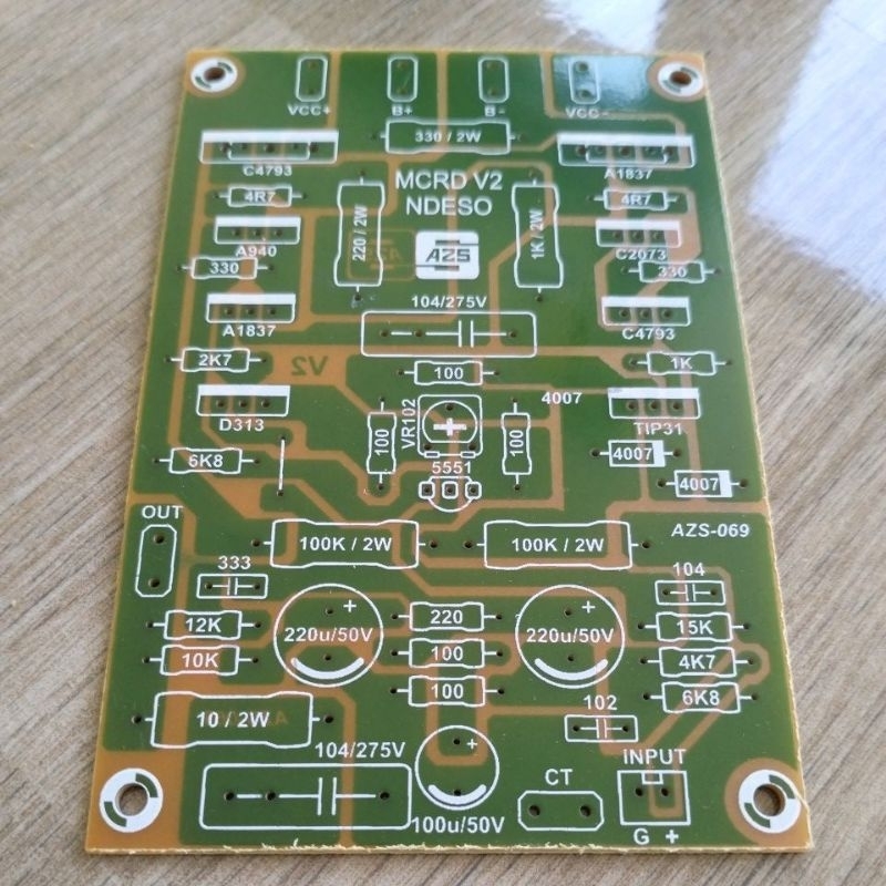 PCB power mcrd v2 ndeso pertinak.