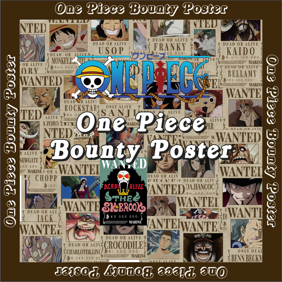 [ISI 50PCS] Paket Poster BOUNTY ONE PIECE Aesthetic, POSTER Dinding Kamar Bounty One Piece, A5,A4