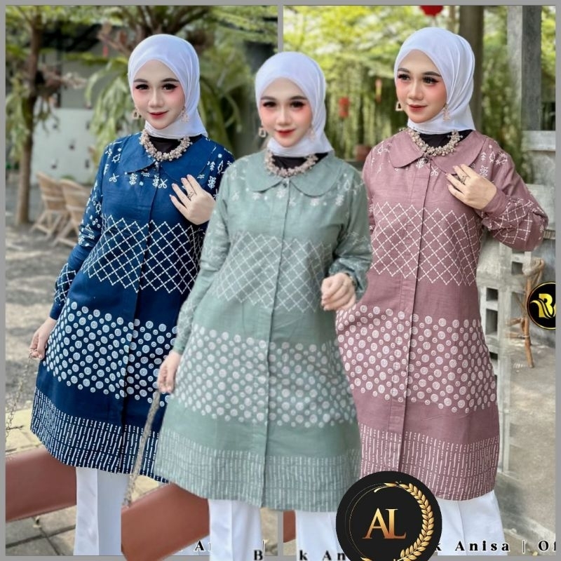 Tunik Batik wanita Modern  Drees  Batik Wanita Atasan Batik Wanita Jumbo