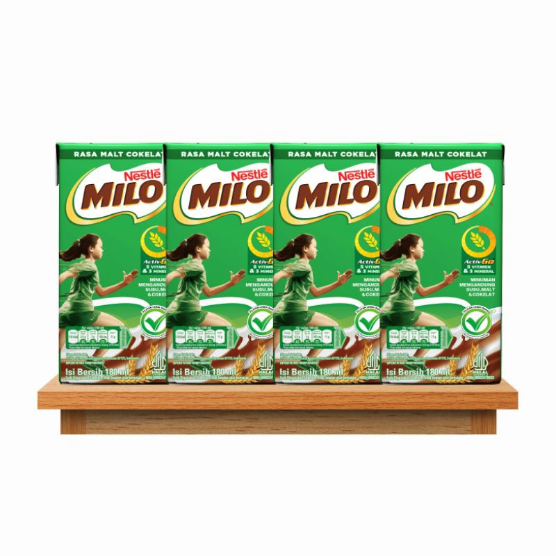 

[DEE] Nestle Milo Activ-Go Minuman mengandung Susu dan Cokelat UHT 180ml ×4pcs