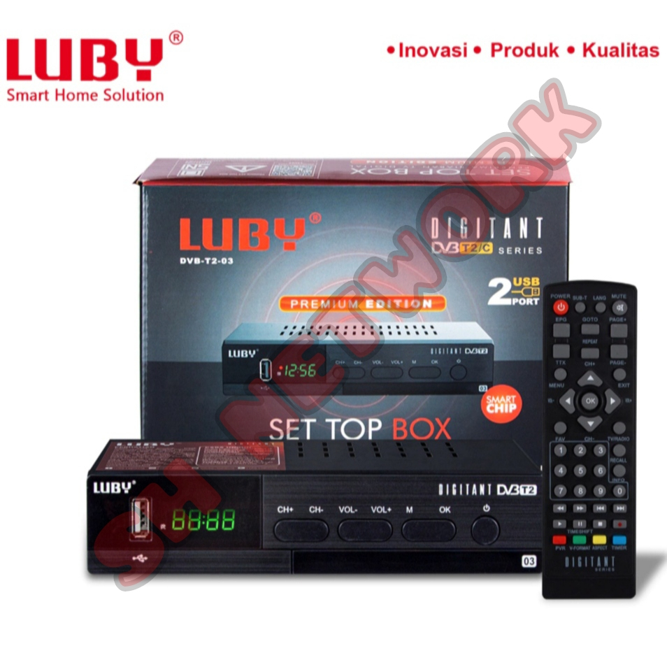 Set Top Box Luby 01 02 03 STB 5Star STB100 DVB T2 Matrix Apple Merah TV Digital Super HD 168 Kijang