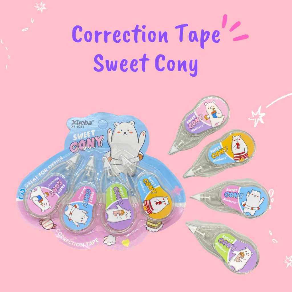 

Correction Tape, Tipe-ex Kertas 8 Meter Karakter Sweet Cony, Alat Tulia Sekolah XB-251