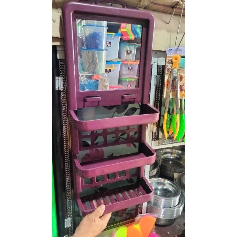 CERMIN KAMAR MANDI PHYLIA-1501 / BATH HOLDER PLASTIK / RAK KAMAR MANDI / CERMIN GANTUNG