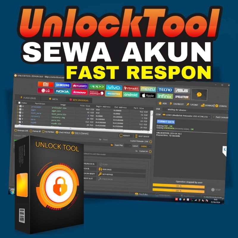 SEWA AKUN UNLOCKTOOL 6 JAM