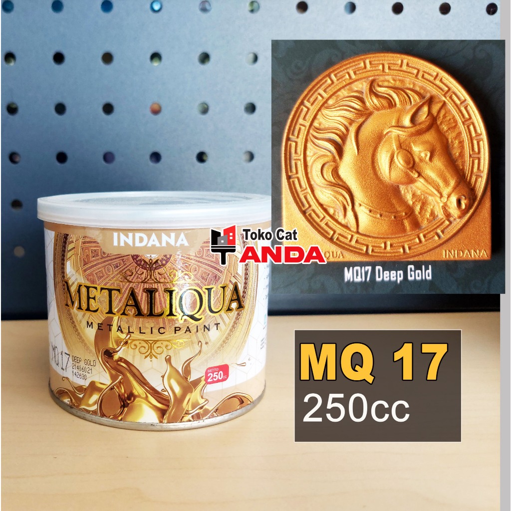 Cat Emas Metaliqua MQ17 Deep Gold 250cc - Cat emas Pengencer air - Cat Gold