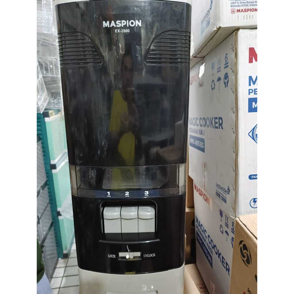 MASPION RICE BOX TEMPAT BERAS KAPASITAS 28 KG EX 2800 EX-2800 EX2800