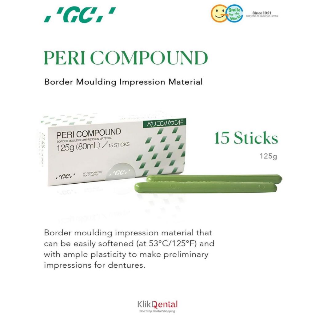 KLIK DENTAL GC Peri Compound 125gr ( Green Stick ) 15stick
