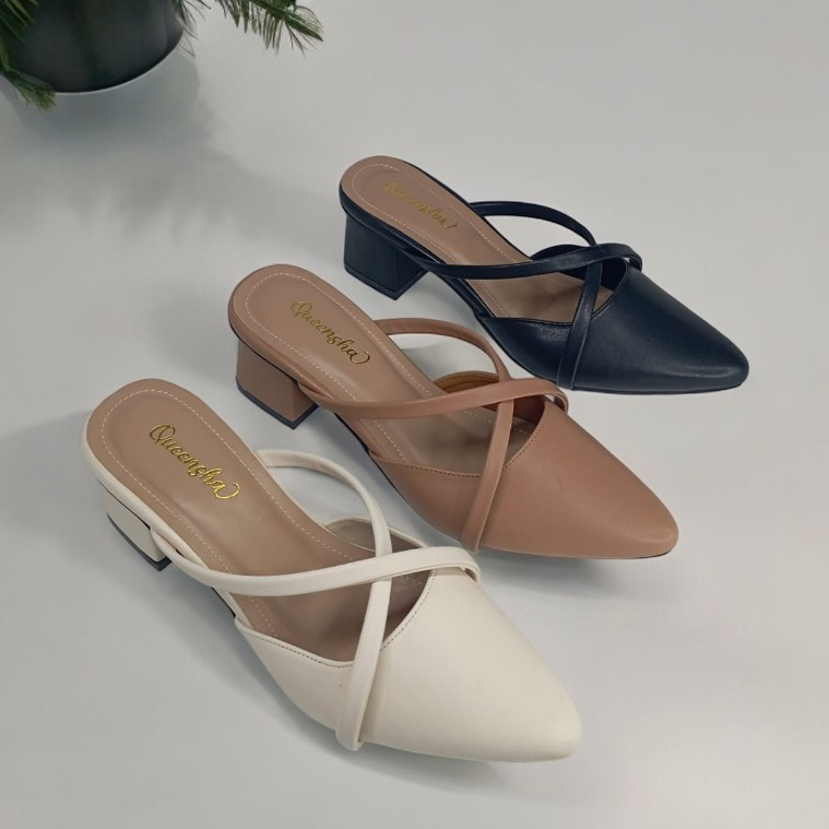 QUEENSHA  Charlene Mules Wanita Heels