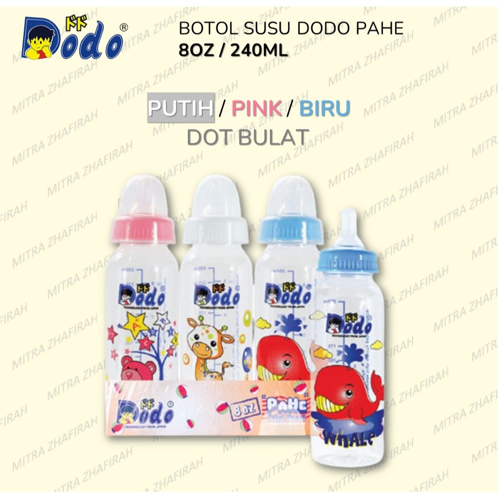 Botol Susu DODO 250ml Dot Bulat Botol SUSU DODO Dot Bulat 250ml